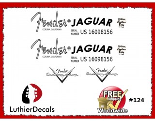 Fender Jaguar Guitar Decal #124